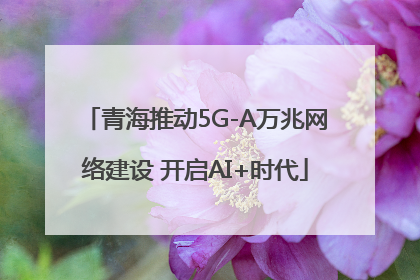 青海推动5G-A万兆网络建设 开启AI+时代